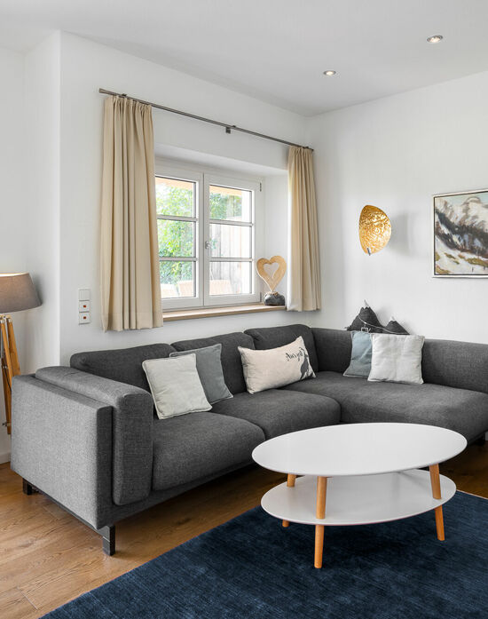 Chalet Rubihorn Wohnzimmer im Kinderhotel Allgäuer Berghof