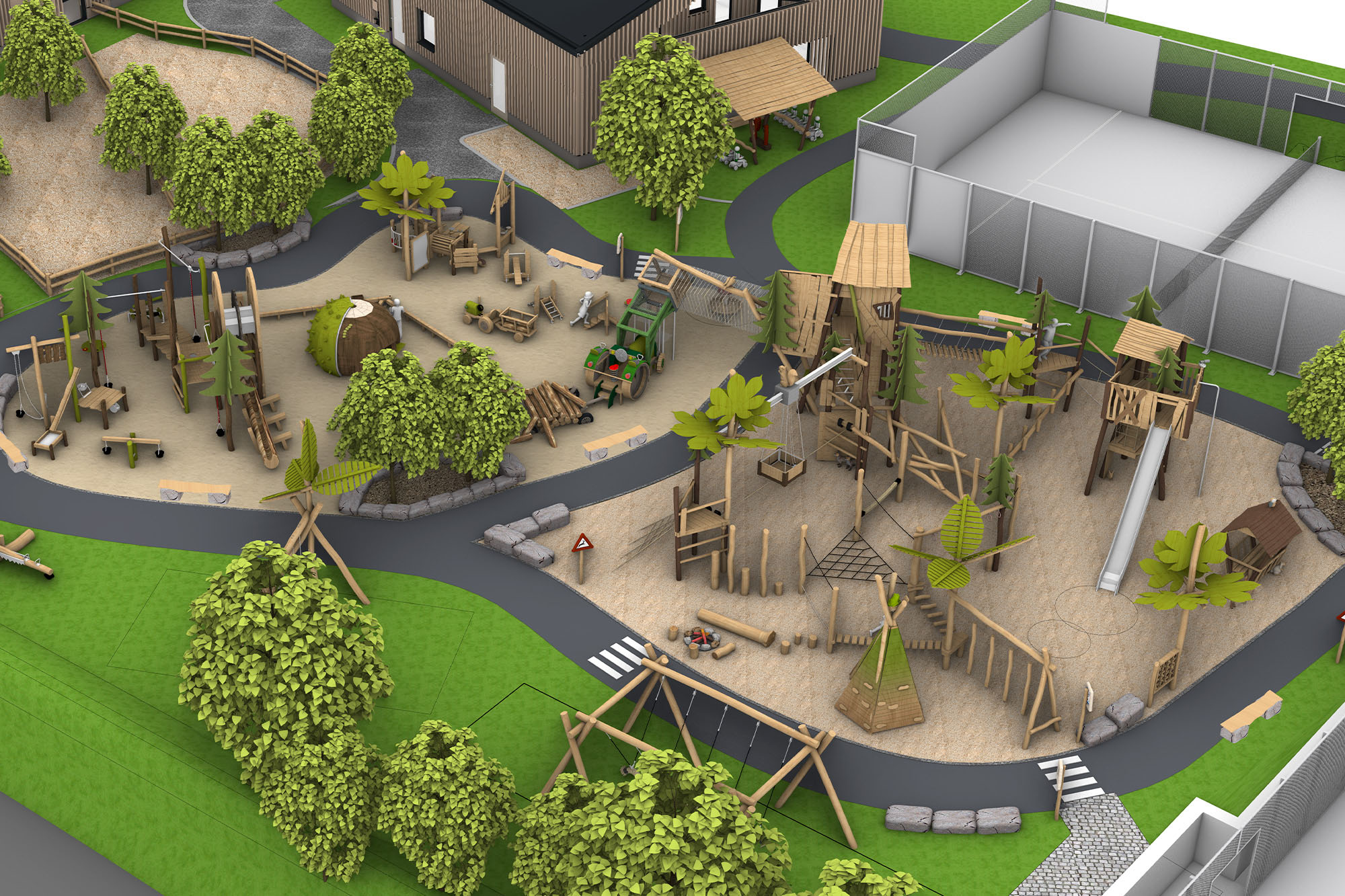 Kastanienspielsplatz im Kinderhotel Allgäuer Berghof